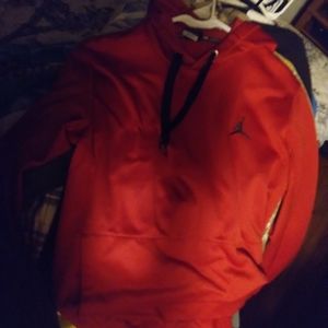 Red Jordan hooded sweatshirt